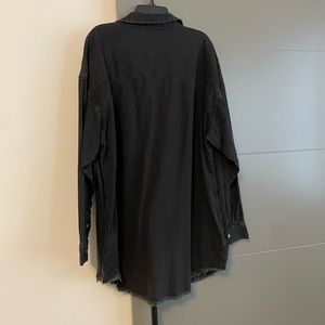 Levi’s oversized black denim button up shirt